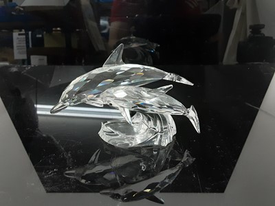 Lot 1252 - Swarovski crystal model - Lead Me, Dolphins