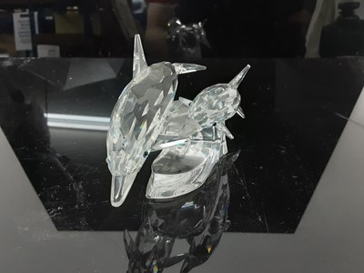 Lot 1252 - Swarovski crystal model - Lead Me, Dolphins