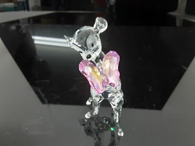 Lot 1256 - Swarovski crystal Disney model - Bambi with pink butterfly