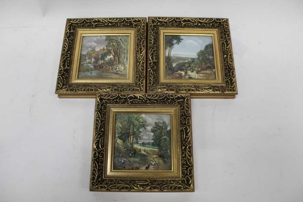 Lot 2543 - Three Staffordshire Enamels