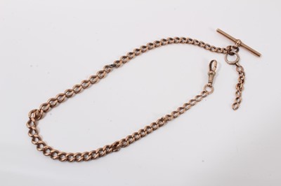 Lot 310 - Late Victorian 9ct gold watch chain, 37cm long