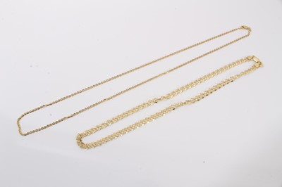 Lot 317 - Two 9ct gold chains