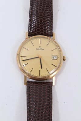 Lot 358 - Early 1970s 9ct gold cased Omega wristwatch, in original box