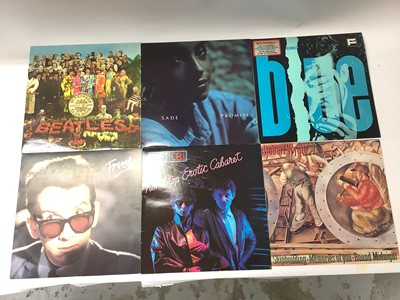 Lot 2324 - Case of records, mostly rock/pop, including Bowie, OMD, Beatles, etc