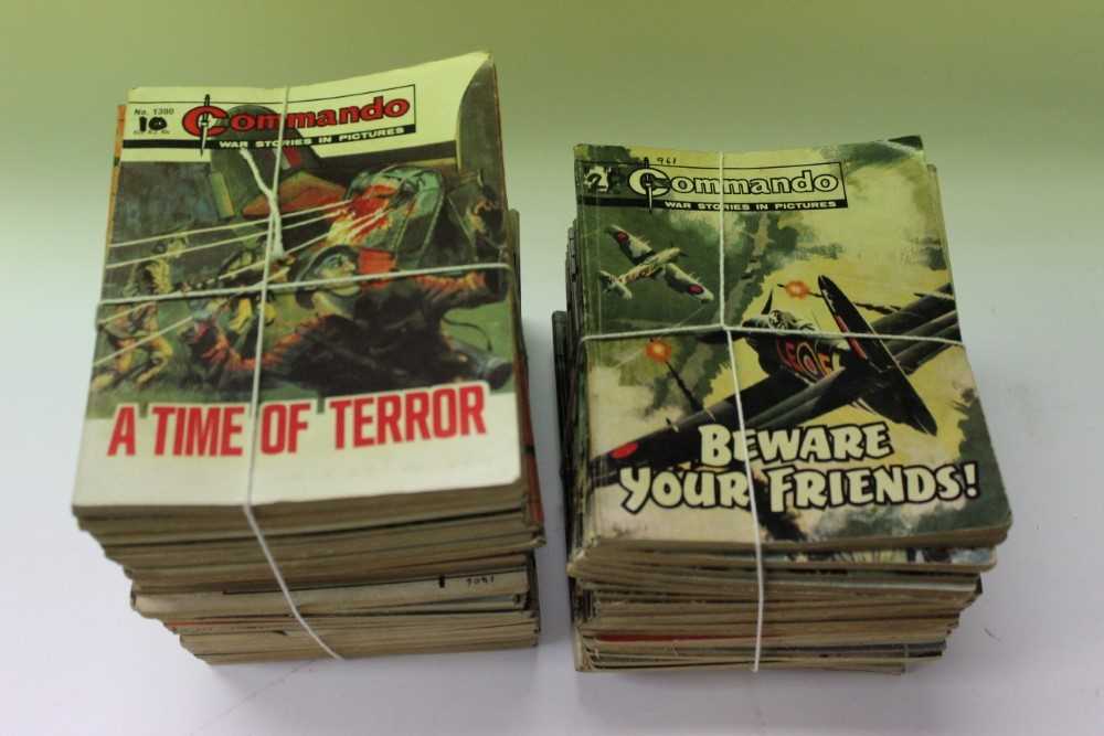 Lot 1347 - Commando War Story Magazines including earliest No. 500's onwards, estimated qty 100's, (2 boxes).