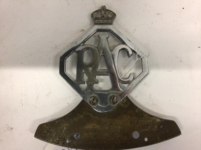 Lot 2008 - Two AA members badges, together with a Royal Automobile Club badge and another RAC badge (4)