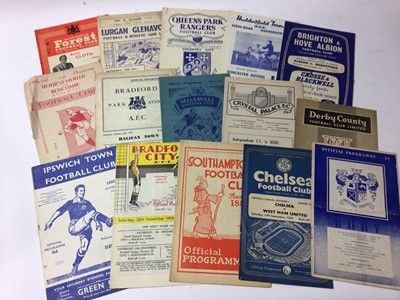 Lot 1446 - Football programmes selection including 1950s-1990s period both English and Scottish Clubs (large box)