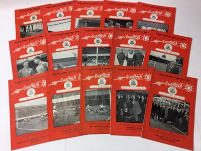 Lot 1447 - Football Arsenal Memorabilia in Gunflash 1959-63 period, early scrapbook, books and other memorabilia