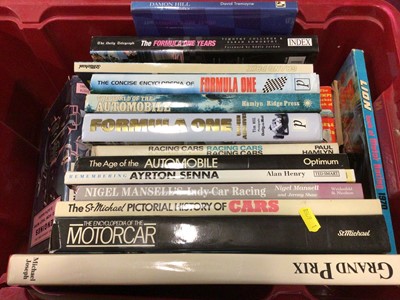 Lot 1993 - Three boxes of motorsport related books to include Formula One, biographies and others (3 boxes)