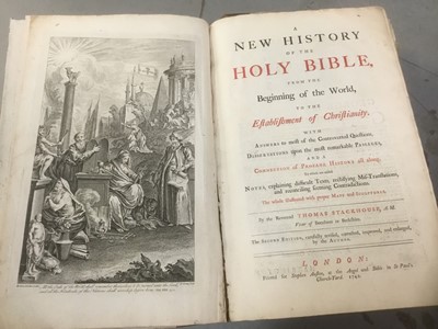 Lot 1697 - Thomas Stackhouse - A New History of the Holy Bible, others