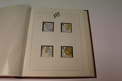 Lot 1427 - Stamps - GB collection in eleven albums extremely well-presented and written up including 1840 1d black (x6), 2d Blue plates, 1/2d bantams, good range of 1d plates with various cancels, seahorses t...