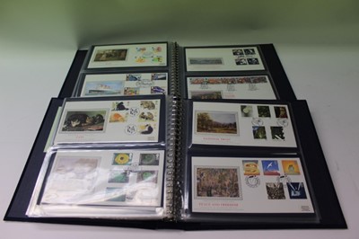 Lot 1351 - Benham Silk FDCs, The Presentation Philatelic Services, Sotherby's collection cover Wo1-109 in two albums plus some additional Greetings silk issues (2 albums)