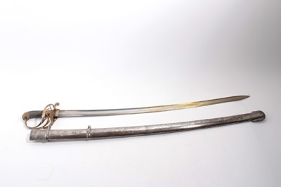 Lot 1038 - Victorian 1845 Pattern gothic hilt sword with Toledo blade in associated scabbard
