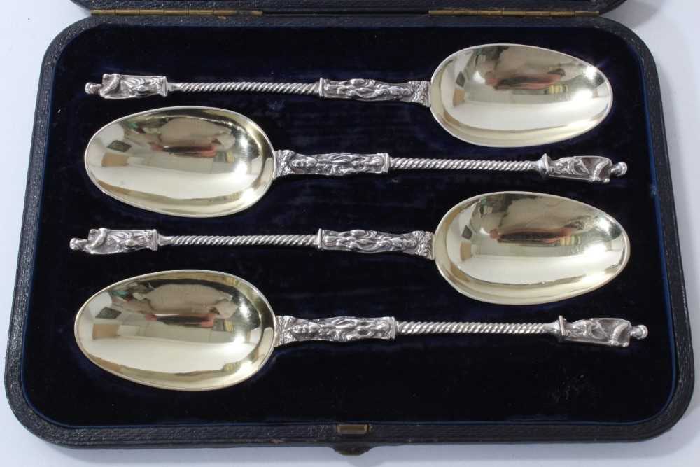 Lot 354 Set of four Victorian silver Apostle spoons