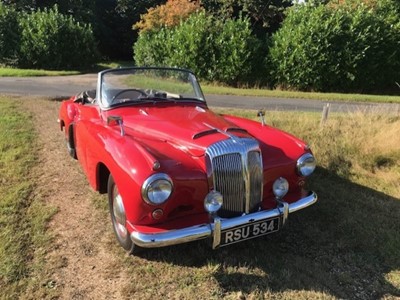 Lot 1983 - 1957 Daimler Conquest New Drophead Coupe Registration RSU 534, chassis 90547 - one of only 55 built.  This rare and attractive sporty Daimler convertible has a 2.5 litre 6 cylinder engine with twin...