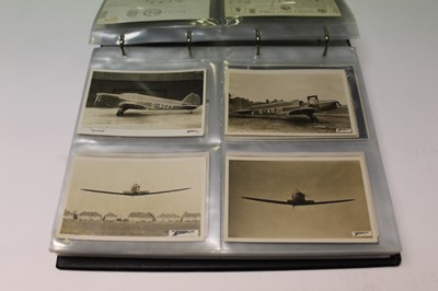 Lot 1610 - Postcards collection of aviation cards including real photographic mono and bi planes, Valentines recognition cards and others, all periods