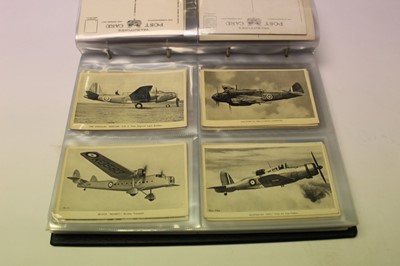 Lot 1610 - Postcards collection of aviation cards including real photographic mono and bi planes, Valentines recognition cards and others, all periods