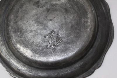 Lot 2602 - Two pewter dishes