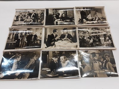 Lot 1630 - Photographic Foyer Cards Warner Bros Faithful with Jean Muir 1936 (x10),  Fugitive in the Sky (x1), Metro Goldwyn Ben Hur Ramon Navarro (x6), Ben Hur Charlton Heston 1959 (8)