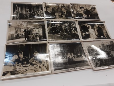Lot 1630 - Photographic Foyer Cards Warner Bros Faithful with Jean Muir 1936 (x10),  Fugitive in the Sky (x1), Metro Goldwyn Ben Hur Ramon Navarro (x6), Ben Hur Charlton Heston 1959 (8)