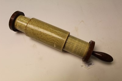 Lot 2590 - Fuller's Spiral Slide Rule calculator with mahogany ends