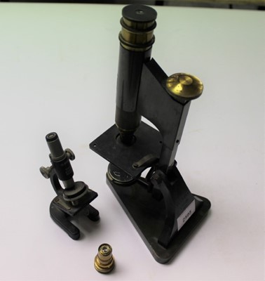 Lot 2595 - R&J Beck 'Star' lacquered brass microscope with one other