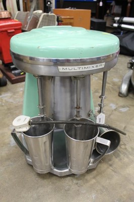 Lot 2608 - 1950's Hamilton Beach style Multimixer Green enamel cafe milkshake blender by Sterling Multi- Products Inc.