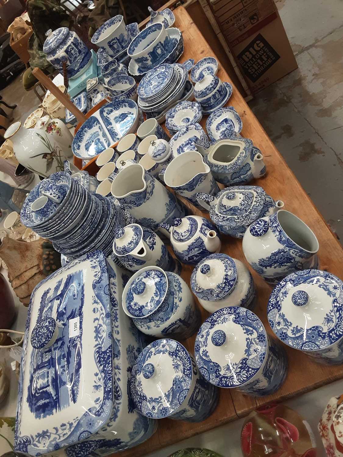Lot 1305 - Extensive Copeland Spode Italian pattern blue and white tea and dinner service