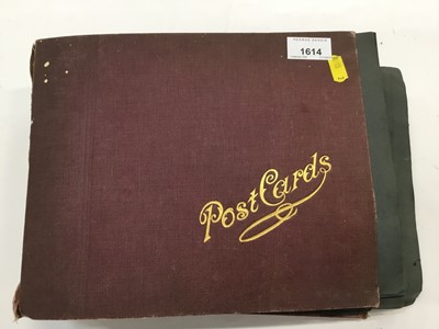 Lot 1614 - Postcards album containing topographical and subject cards including Eastmans Advertising card, glamour, shipping