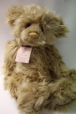 Lot 1832 - Charlie Bears Little Gem CB125089, Diamond CB125088 and Treasure CB125090 with tags in Charlie Bear carry bag and one other bag.