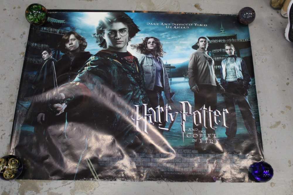 Lot 1647 - Three Harry Potter posters quad size, The Philosphers Stone, Goblet of Fire and Prisoner of Azkaban