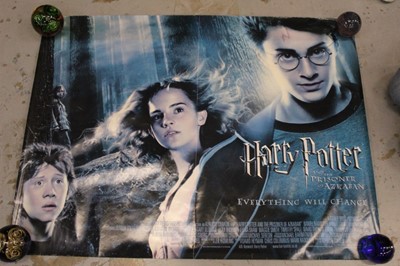 Lot 1647 - Three Harry Potter posters quad size, The Philosphers Stone, Goblet of Fire and Prisoner of Azkaban