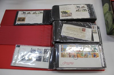 Lot 1636 - Stamps, GB first day covers, 1973 - 2000, selection of illustrated covers, mostly unaddressed, commemorative and definitive issues, booklets, Bradbury covers, Benham silks etc. all housed in albums...