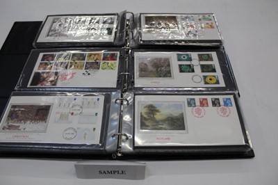Lot 1639 - Stamps, Sotheby's Silk Cover collection 1988 - 1995. Complete, No's: 1 - 109.