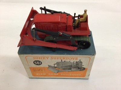 Lot 1853 - Dink Supertoys Heavy Tractor No. 563, Blaw Knox Bull Dozer No. 561, Breakdown Lorry No. 25X, Ten Ton Army Lorry No. 622, all boxed (4)