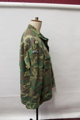 Lot 684 - American Airborne M65 Field Jacket with embroidered badge and Majors rank badges