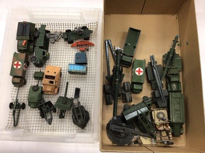 Lot 1820 - Diecast unboxed selection including Dinky, Corgi, Matchbox, Britains Military, TV related vehicles and others (qty)