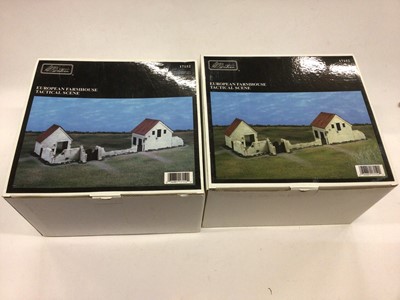 Lot 1826 - Britains European Farmhouse Tactical Scene boxed (x2) Famous landmarks, Horseguards plus other boxed dioramas (qty)