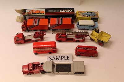 Lot 1865 - Diecast boxed and unboxed selection, including Dinky Ford Transit Van No. 407, matchbox Grit Spreading Truck No.70, Refuse Truck No. 7 and others (qty)