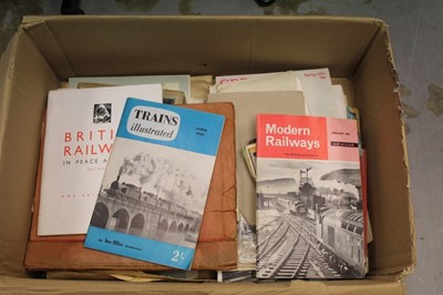 Lot 1344 - Railway ephemera including the ABC Railway booklets, British Railways 1944, 1940's small scrap book, Tain spotting notebooks, GNR zig saw by Chad Valley, 1918 LSWR Engineers Office Details of Switc...