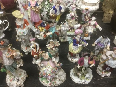 Lot 137 - Collection of 19th century and later Continental porcelain figurines
