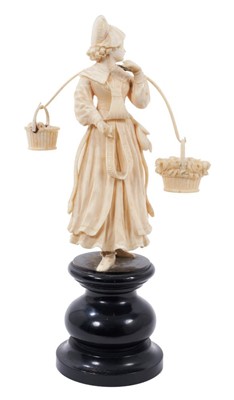 Lot 770 - 19th century carved Dippe ivory figure