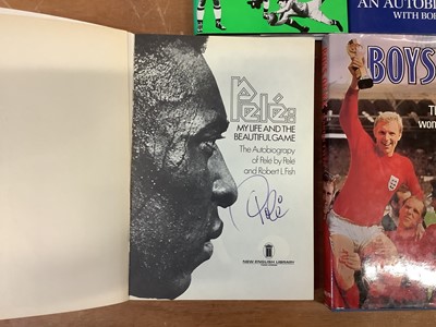 Lot 1432 - Selection of football books to include Bobby Robson, England, Pele etc