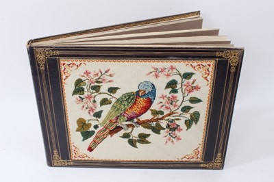 Lot 819 - A 19th Century leather and tapestry mounted album containing a large number of botanical watercolours.