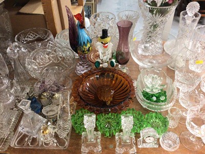 Lot 401 - Large quantity glassware including decanters, vases, cut glass etc