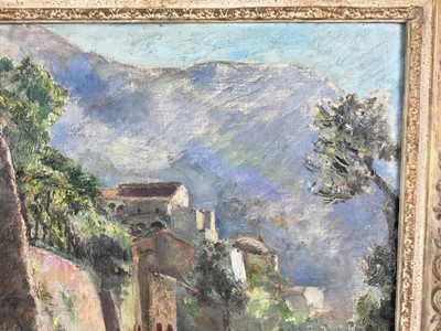 Lot 26 - Maria Samora, 1930s oil on canvas - Positano, signed, dated Sept. 13