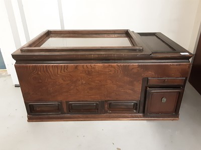 Lot 866 - Antique Japanese elm display cabinet