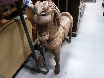 Lot 481 - Carved hardwood model of a horse