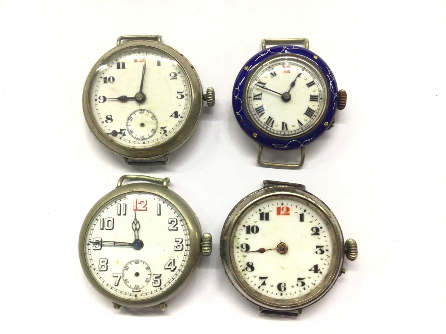 Lot 668 - Four First World War period wristwatches