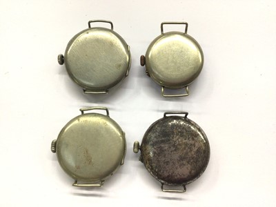 Lot 668 - Four First World War period wristwatches